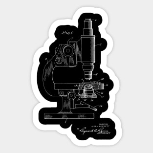 Microscope Vintage Patent Hand Drawing Sticker